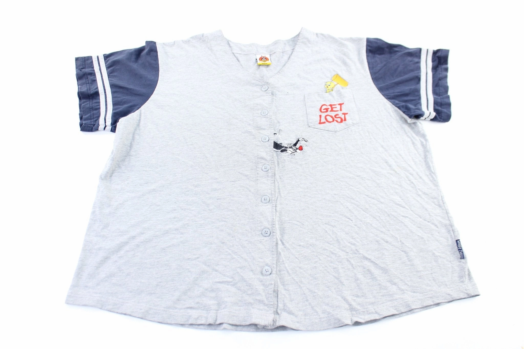 dry surface Women's 2001 Looney Tunes Embroidered Get Lost Jersey T-Shirt