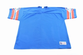 Tear Resistant Fabric 90's Logo 7 Black Blue & Red Eagles Football Jersey