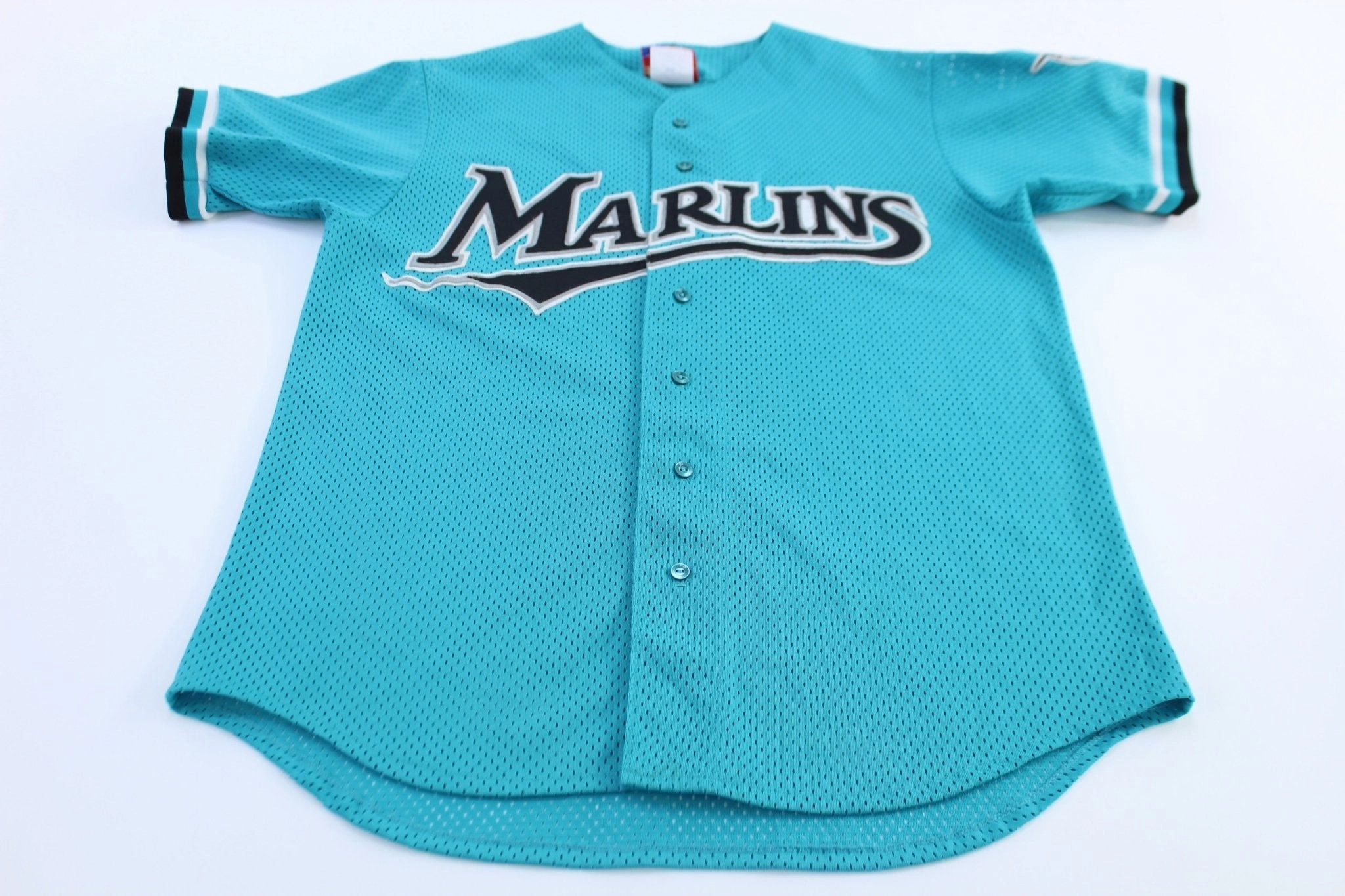 90's Majestic Miami Marlins Diamond Collection Baseball Jersey Ultra light Multi Panel Design