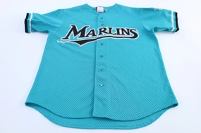 90's Majestic Miami Marlins Diamond Collection Baseball Jersey Ultra light Multi Panel Design