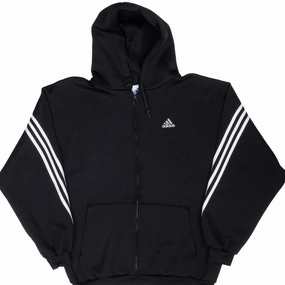 Notebook VINTAGE ADIDAS BLACK HOODED TRACK JACKET 1990S SMALL MADE IN USA