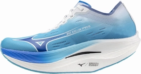 Mizuno Wave Rebellion Pro 2 Womens Running Shoes - Blue EVA sole Rolling Motion Geometry