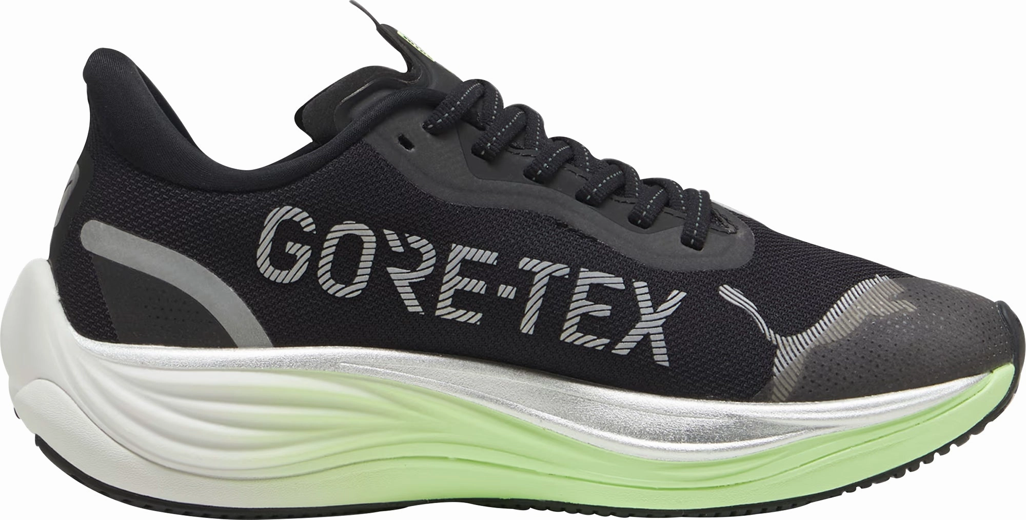 Puma Velocity Nitro 3 GORE-TEX Womens Running Shoes - Black Durable Rubber Compound Orthotic Compatible Footbed