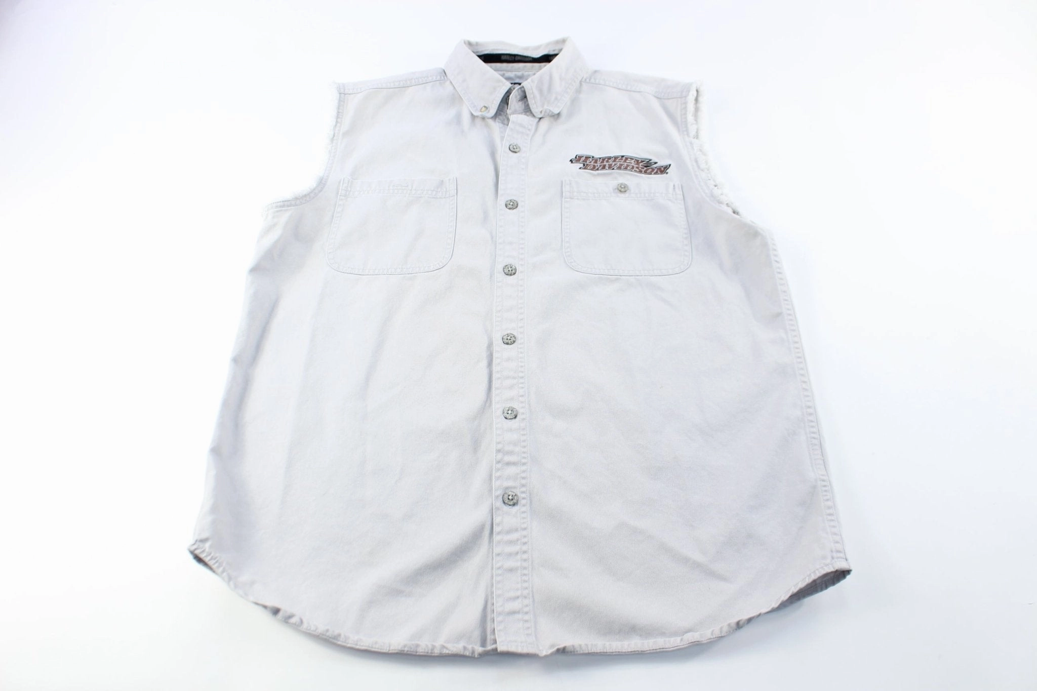 Harley Davidson Motorcycles Embroidered Tank Top Jacquard Knit