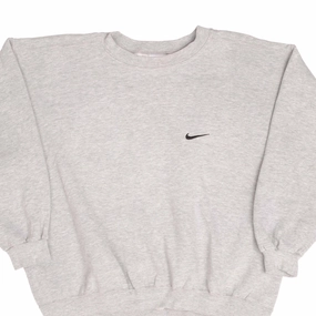 product polka dot playfulness VINTAGE NIKE CLASSIC SWOOSH GREY SWEATSHIRT 1990S SIZE LARGE MADE IN USA