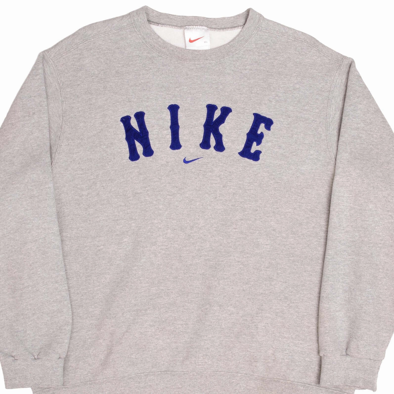 VINTAGE NIKE MIDDLE SWOOSH GREY SWEATSHIRT 1990s SIZE XL MADE IN USA Camping Comfort Chill Apparel