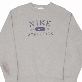 Versatile Hoodie Chill Comfort VINTAGE NIKE ATHLETIC EST. 71 GRAY SWEATSHIRT 1990S XL MADE IN USA