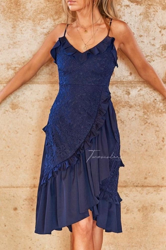 Flattering Wearable Margot Dress - Navy