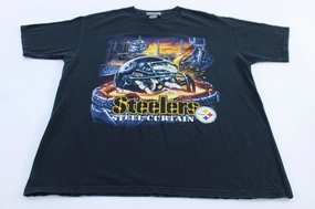 Breathable Fit Design Vintage Pittsburgh Steelers Football Steel Curtain T-shirt