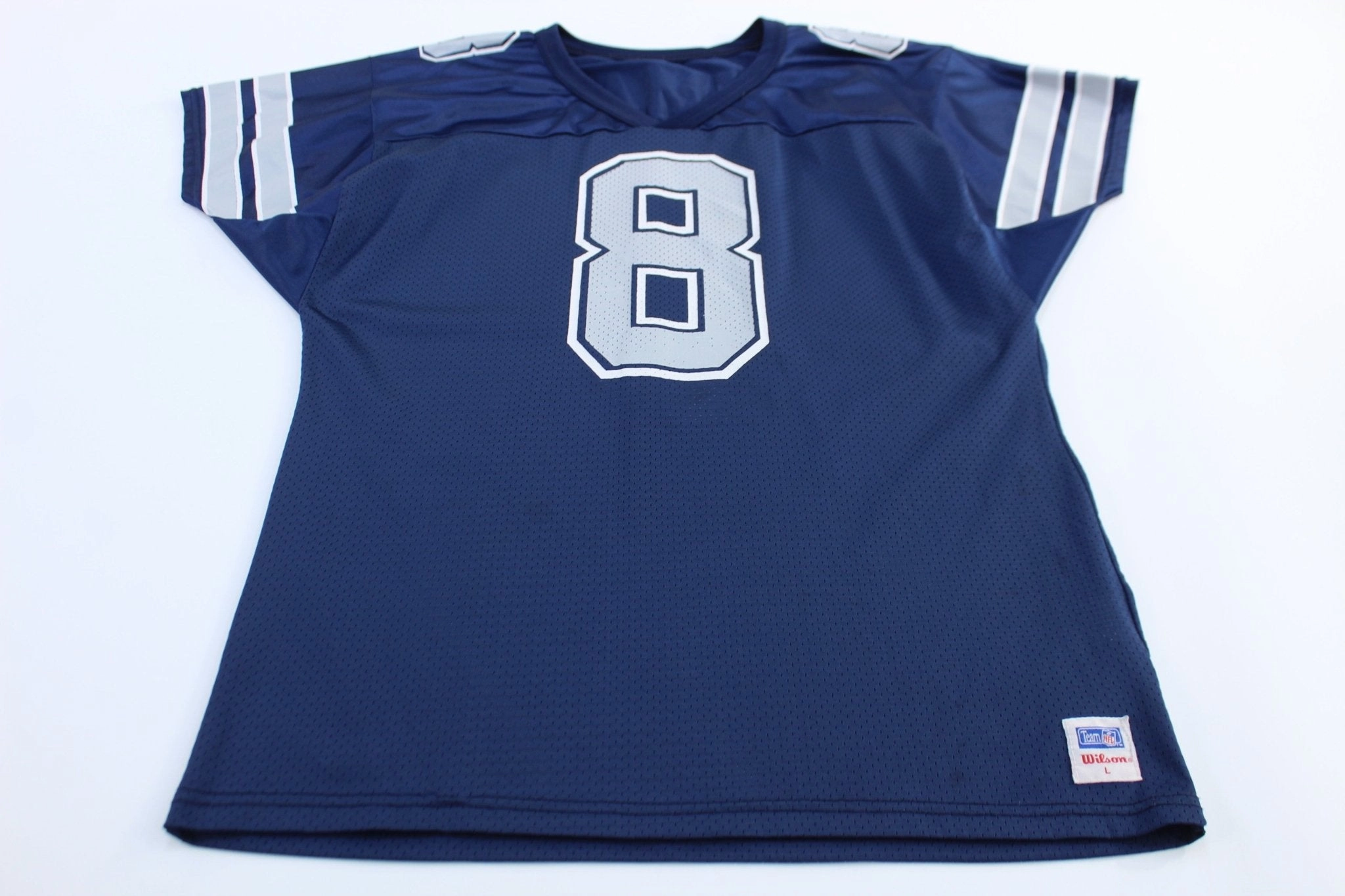 Non Chafe Edging 90's Dallas Cowboys Troy Aikman Wilson Football Jersey