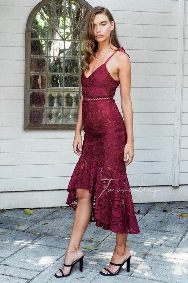 Street Elegance Valentina Dress - Red