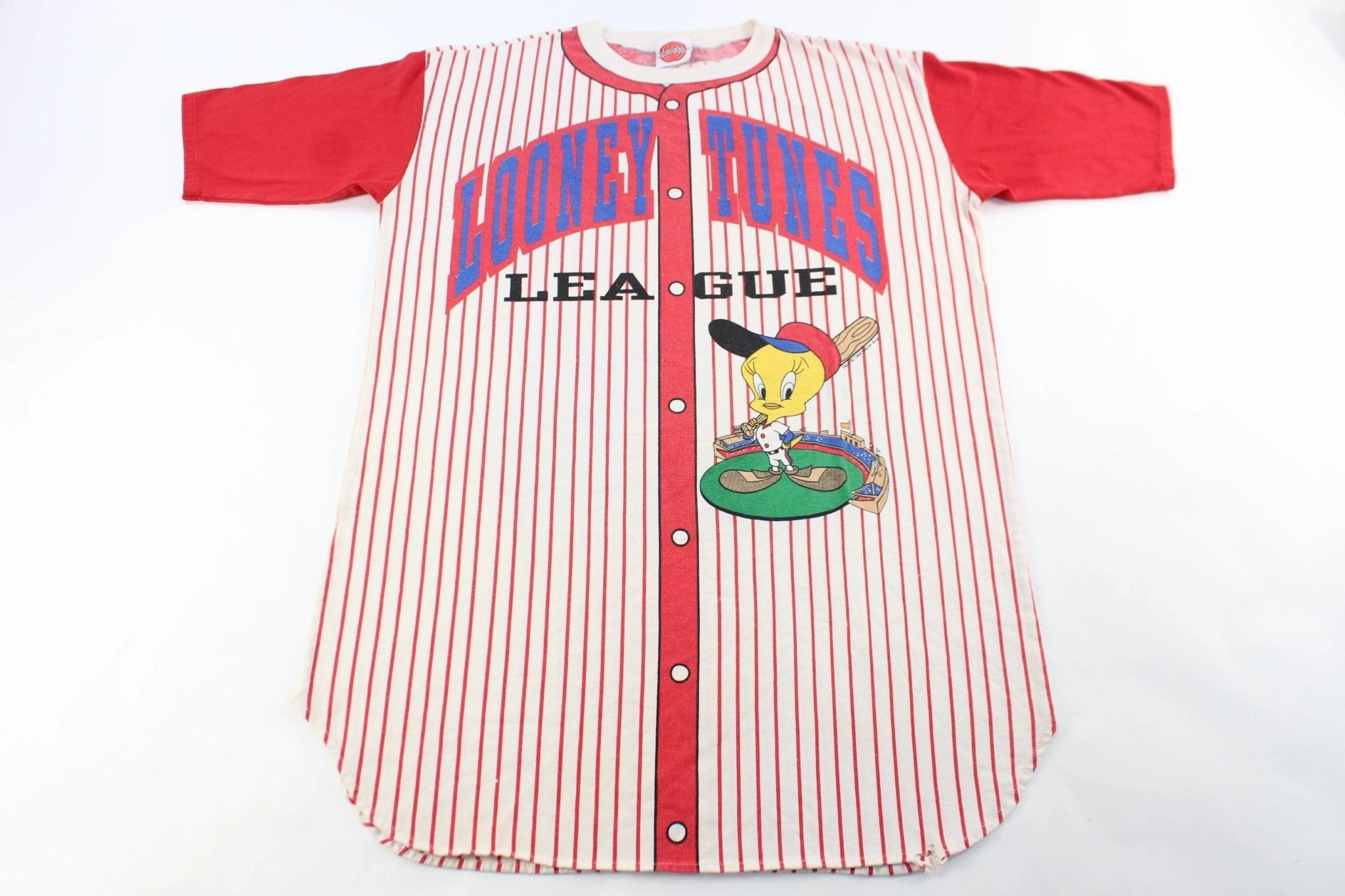 1993 Looney Tunes Striped League Baseball T-Shirt Layering Wear