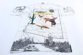 90's Arizona Map All Over Print T-Shirt Minimal Style Trend
