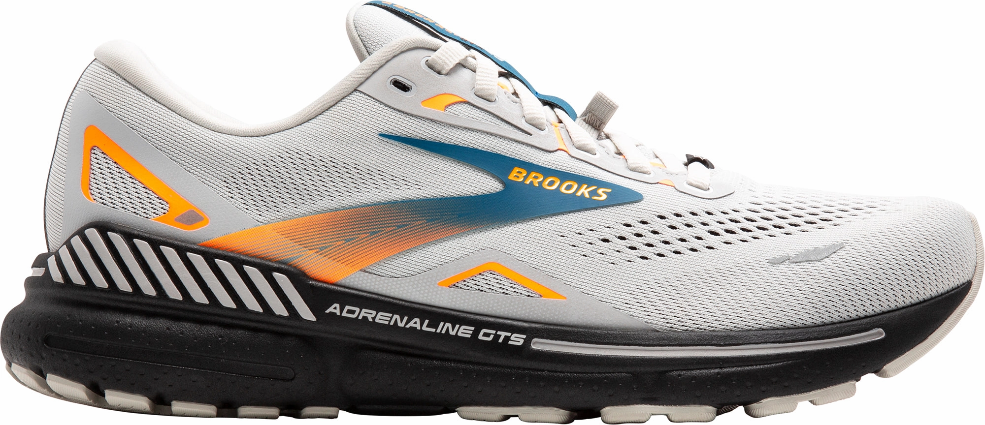Brooks Adrenaline GTS 23 GORE-TEX Mens Running Shoes - Grey treadmill running footwear cushioned flexible shoes