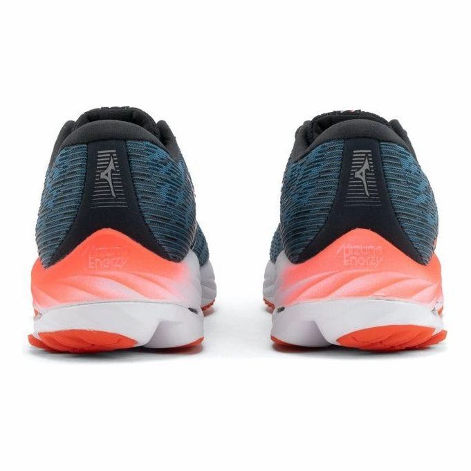 Padded Collar Lining Mizuno Wave Rider 26 Mens Running Shoes - Blue