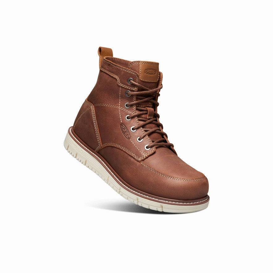 Anti Sweat Men's San Jose 6" Boot (Soft Toe)  |  Gingerbread/Off White