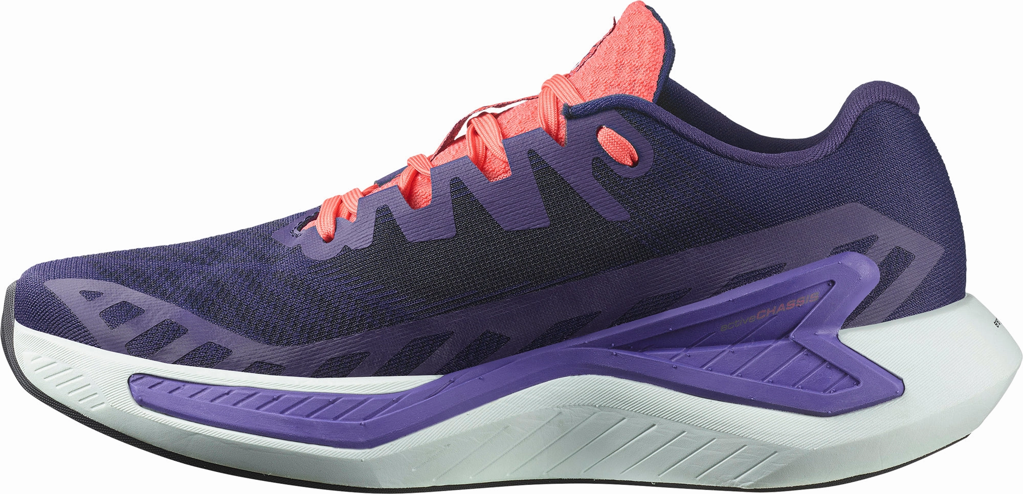 Salomon DRX Bliss 2 Womens Running Shoes - Purple Reinforced Eyelets Lockdown Wings