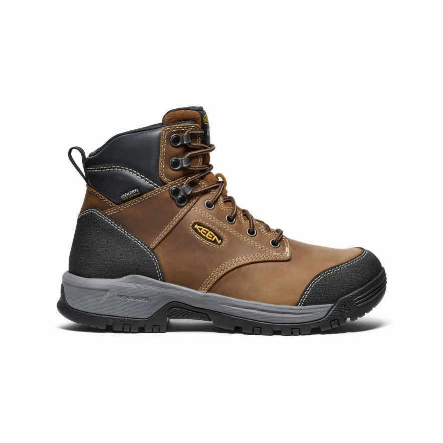 Men's Evanston 6" Waterproof Boot (Soft Toe)  |  Bison/Black Flexible Construction Fire Walk