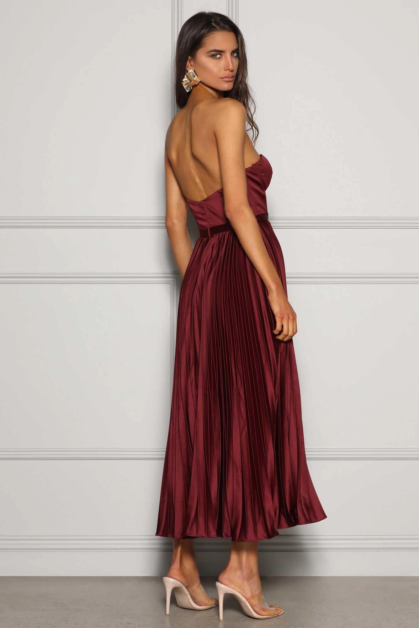 Milan Dress - Wine Fresh Flow