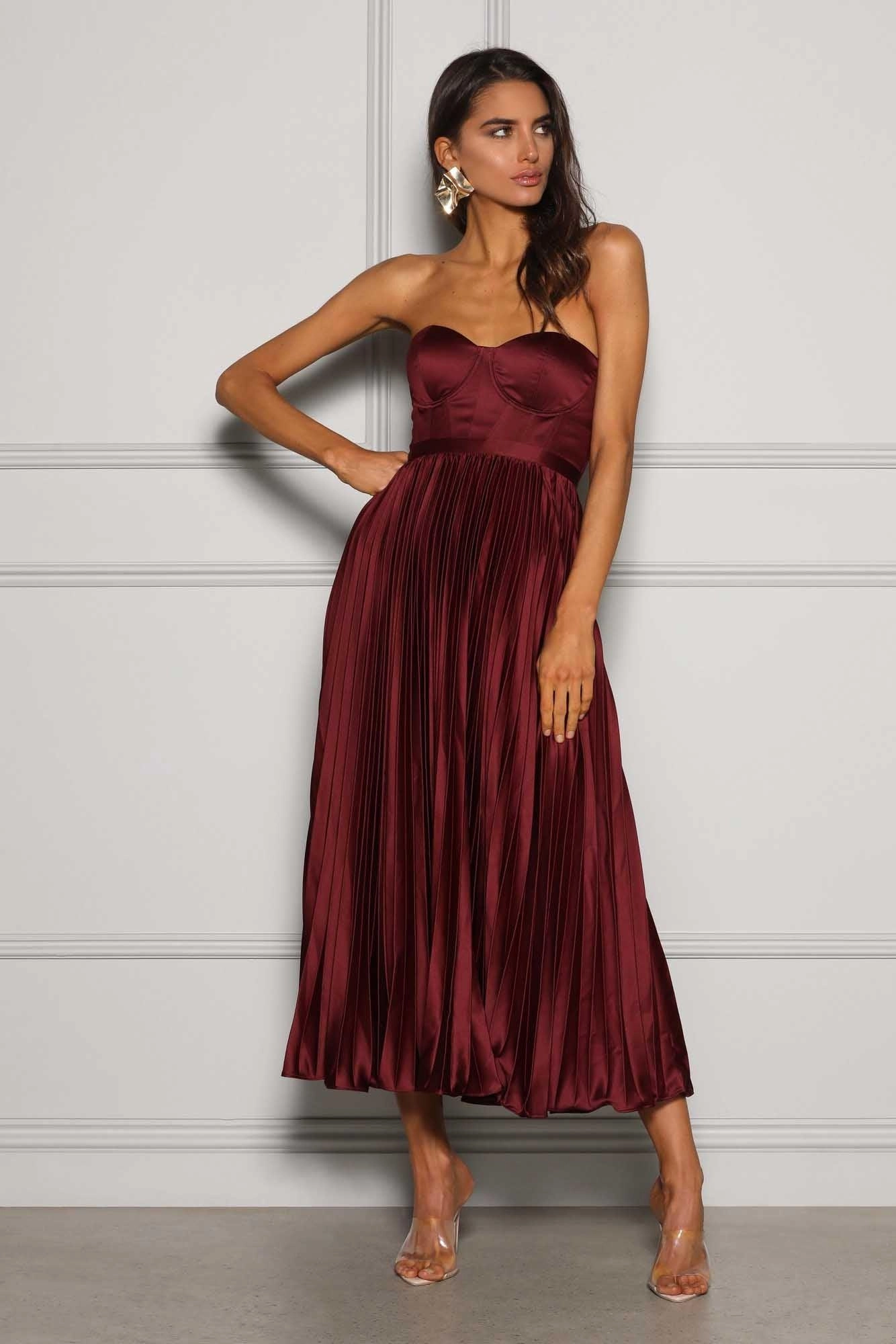 Milan Dress - Wine Holiday-Party