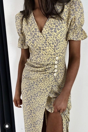 Smart Edge Breezy Mood Solana Wrap Dress - Yellow