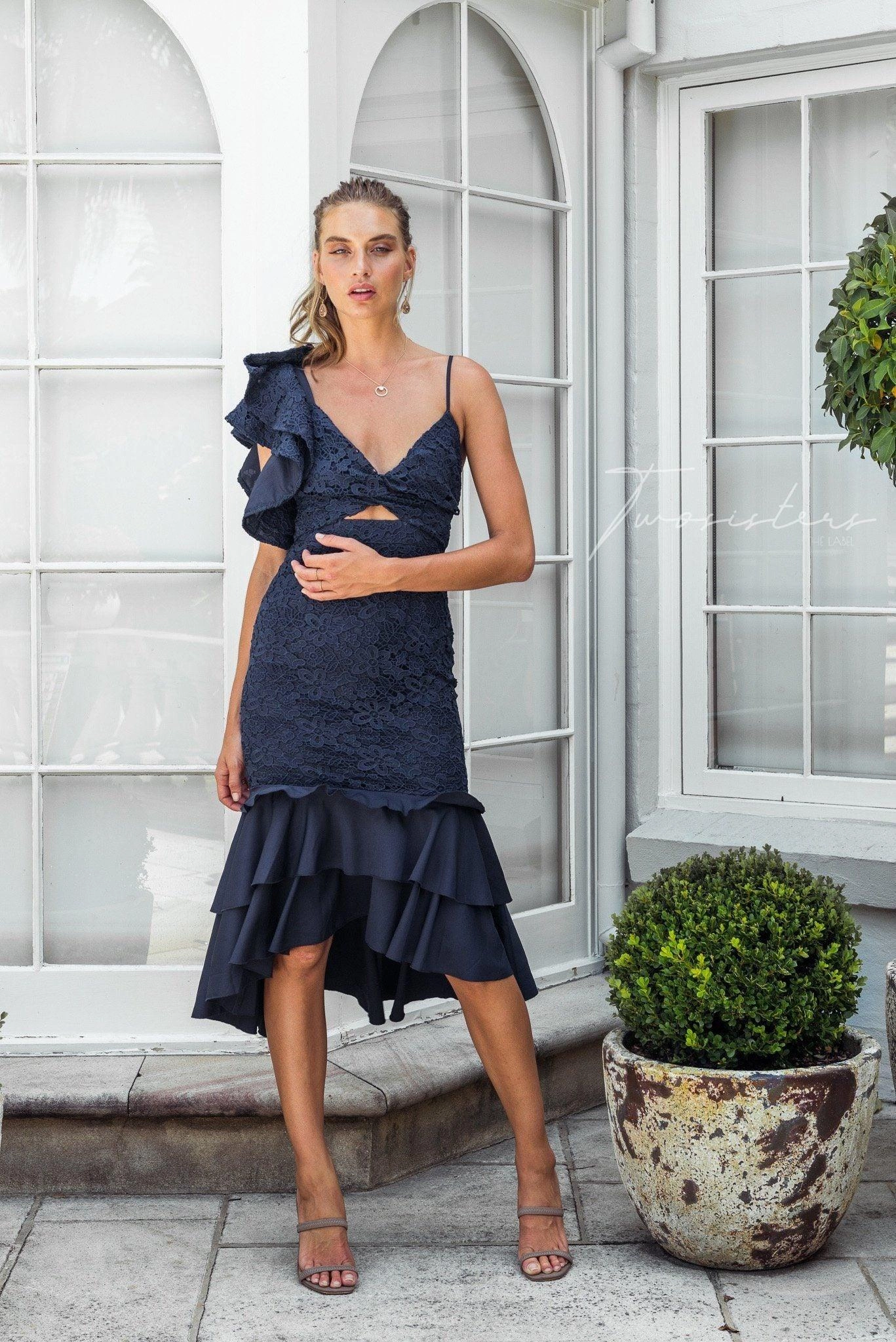 French Vibe Smart Blend Sophia Dress - Navy (Final Sale)