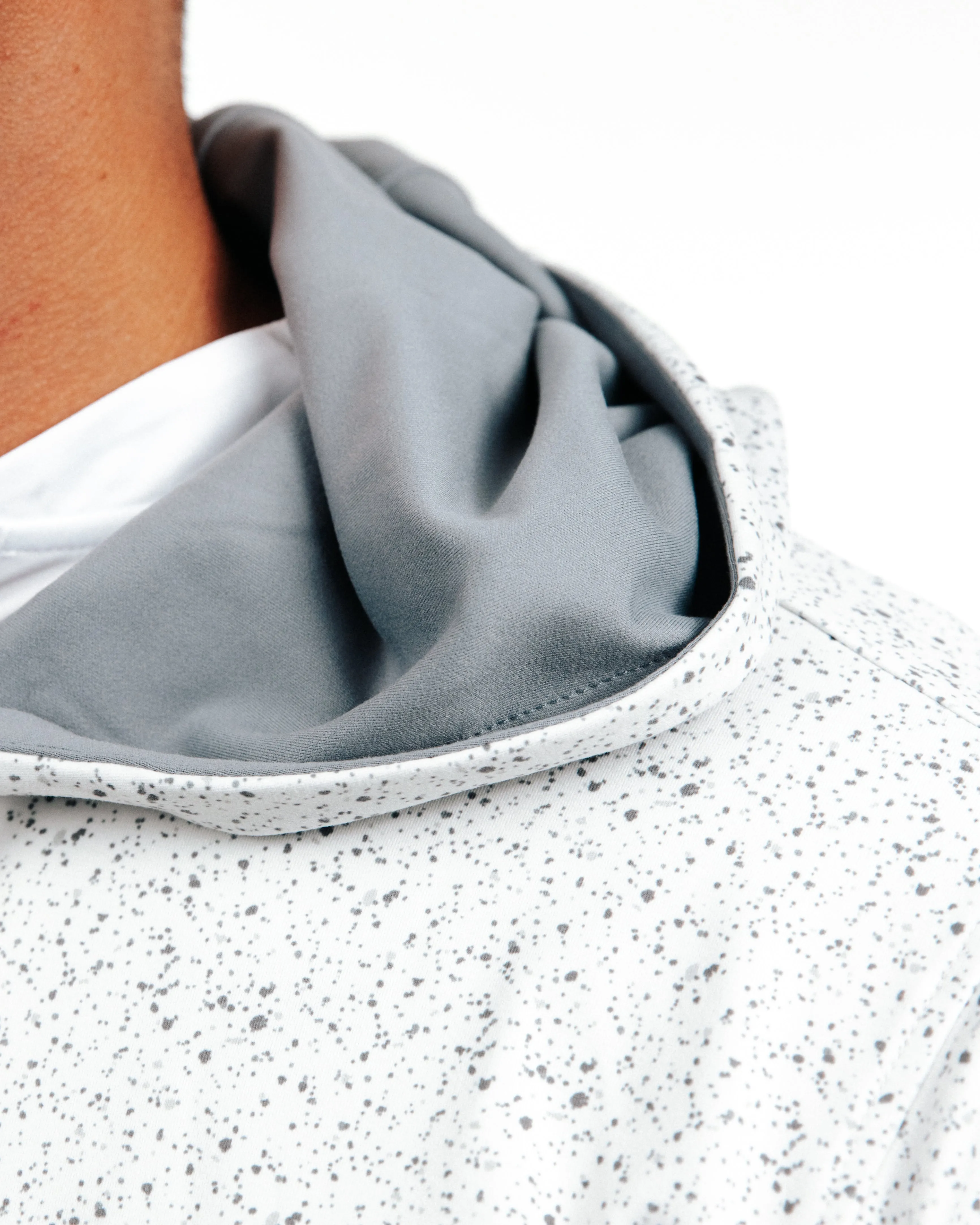 Speckled White Golf Hoodie product geometric precision Pastel Shade