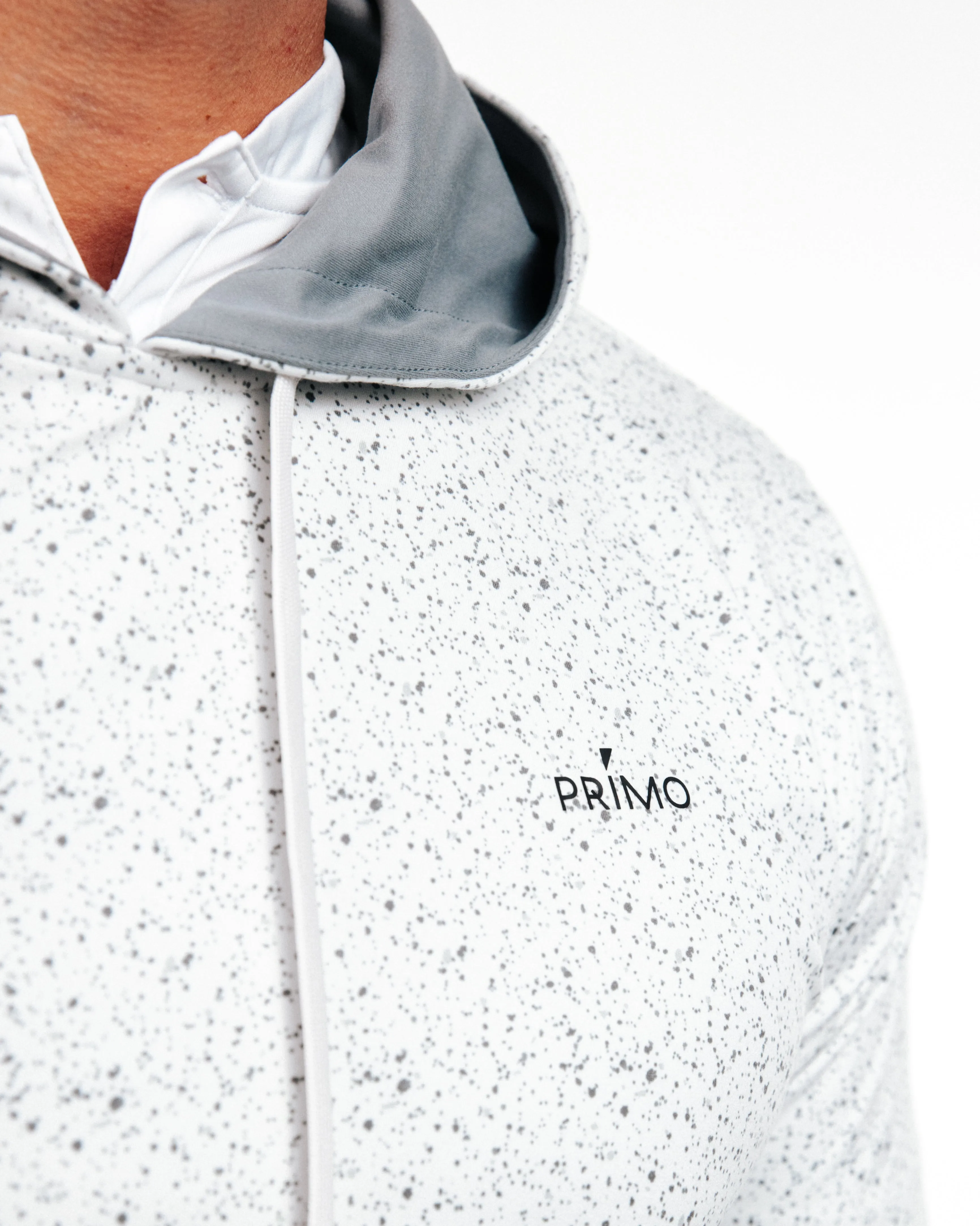product UV resistant protection Speckled White Golf Hoodie