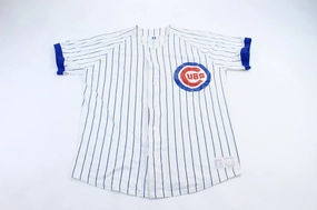 Smooth Coverage Russell Athletic Chicago Cubs Pinstripe Jersey