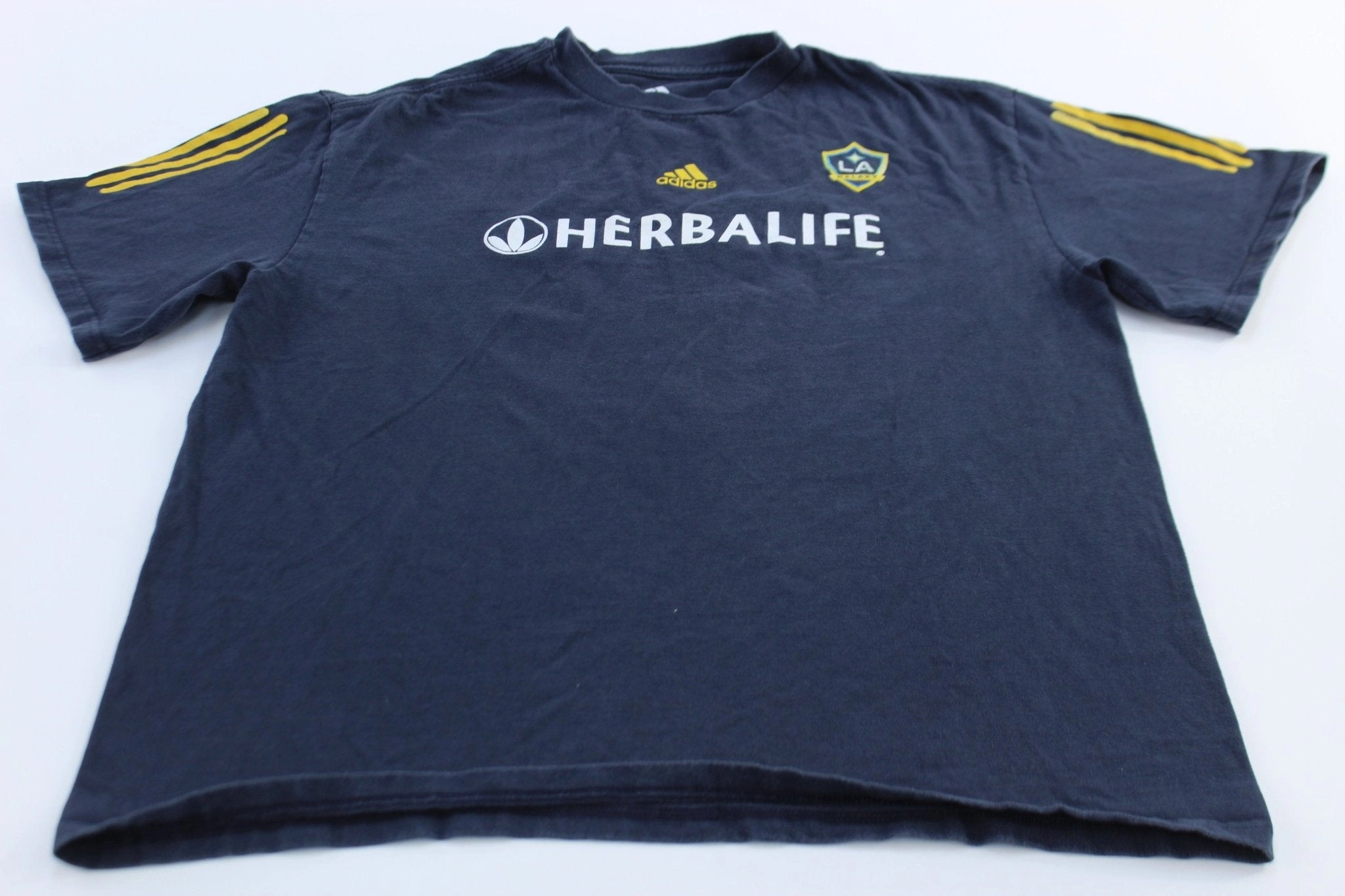 Los Angeles Galaxy David Beckham Adidas Jersey T-Shirt Reinforced Shoulder Relaxed Vibes