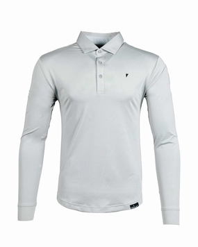 Light Gray Long Sleeve Classic Polo elegant design