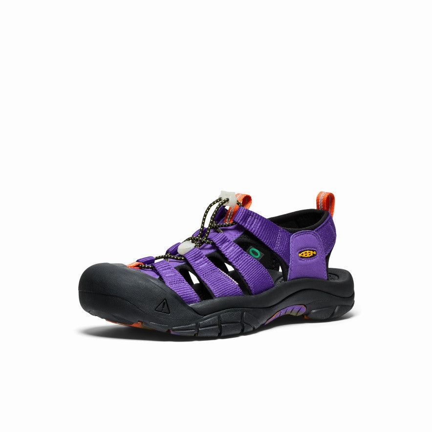 Men's Newport Retro Sandal x An Ko Rau  |  An Ko Rau Purple Comfortable Heel Cup removable insoles