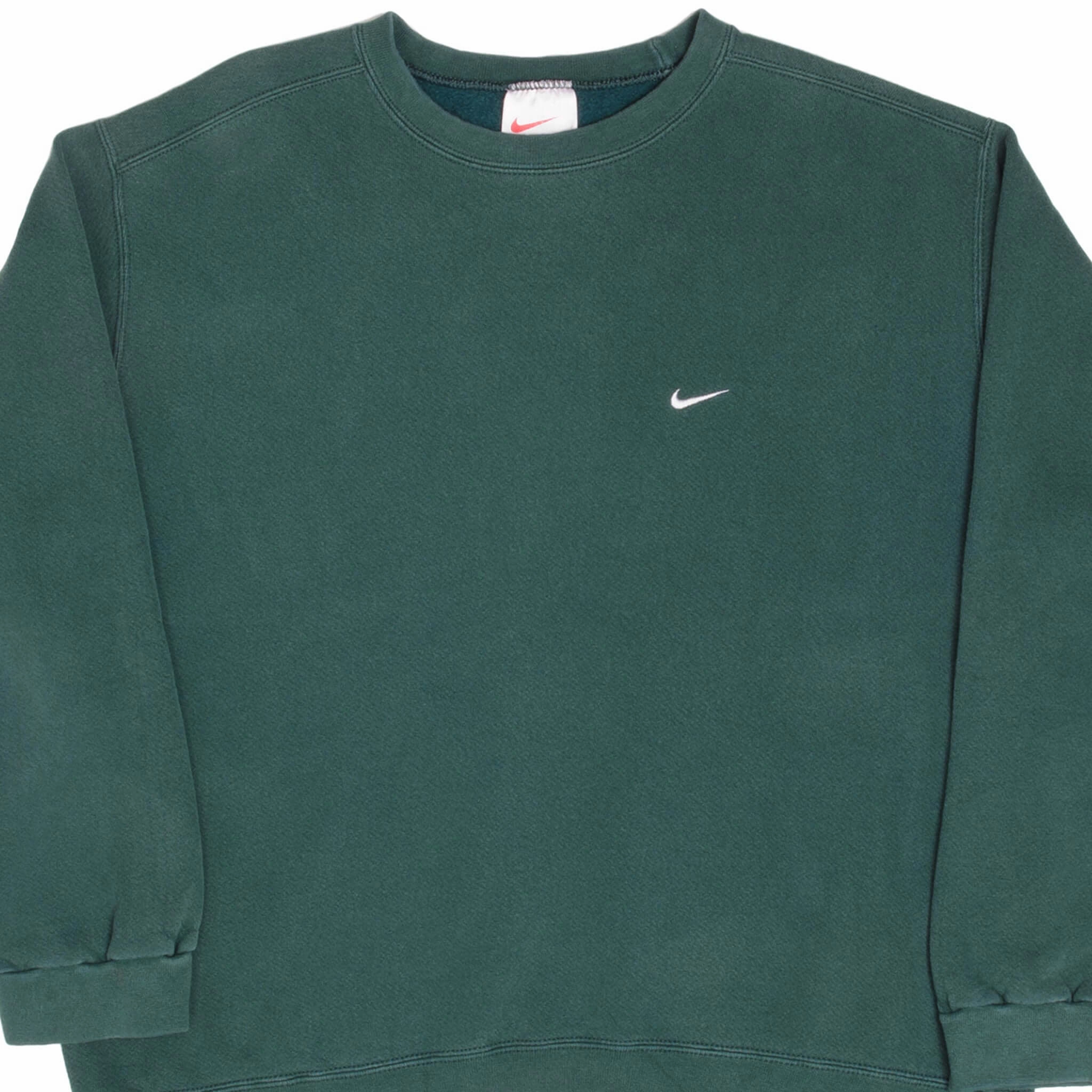 VINTAGE NIKE SWOOSH GREEN SWEATSHIRT 1990S LARGE MADE IN USA great for presents Sporty Look