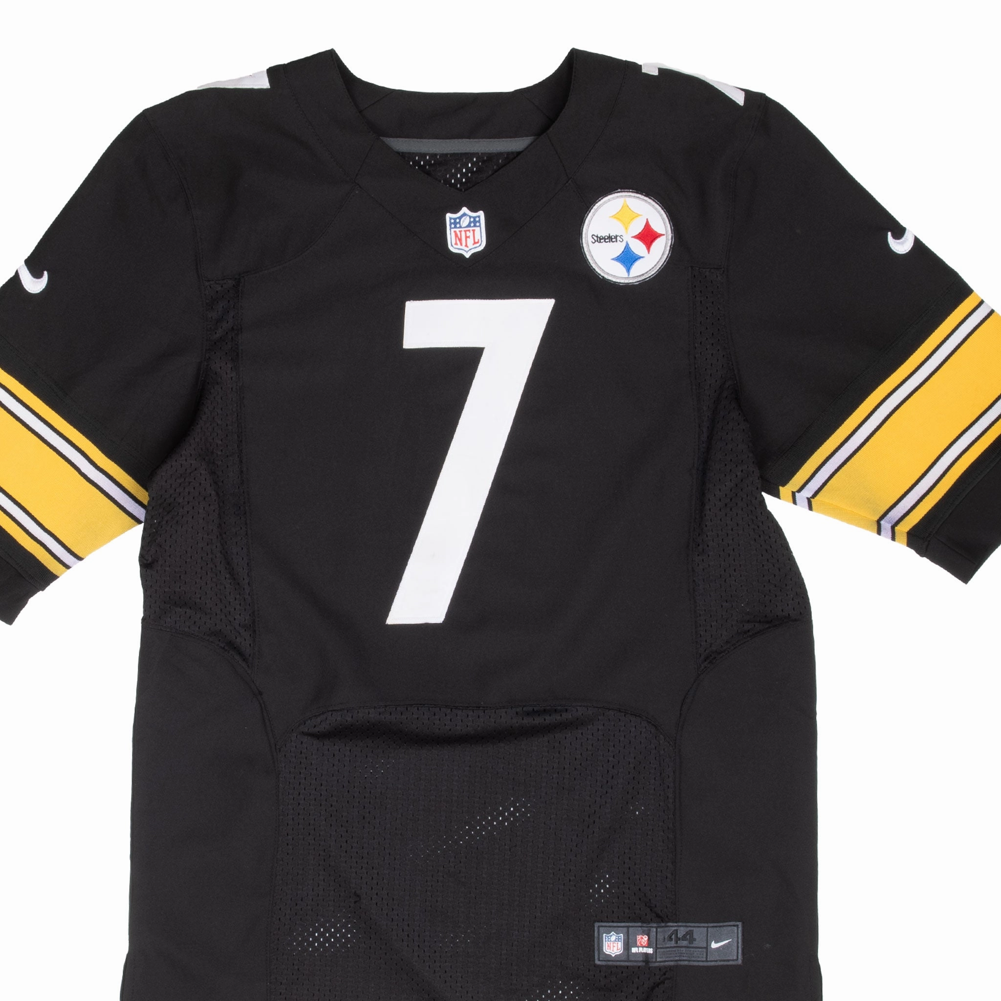 VINTAGE NFL PITTSBURGH STEELERS ROETHLISBERGER #7 NIKE JERSEY 2000S SIZE 44 Quick Release Hem Thermal Regulation System