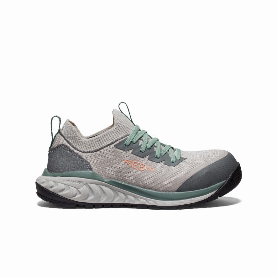 Women's Arvada Shift Work Sneaker (Carbon Toe)  |  Steel Grey/Granite Green Adjustable loop