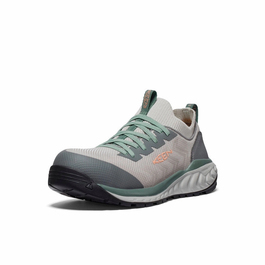 Women's Arvada Shift Work Sneaker (Carbon Toe)  |  Steel Grey/Granite Green Toe Box Spacious Slip On Outdoor shoes