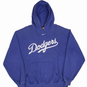 VINTAGE NIKE MLB LOS ANGELES DODGERS CENTER SWOOSH 1990S HOODIE SWEATSHIRT XL Breathable wear product high end luxury