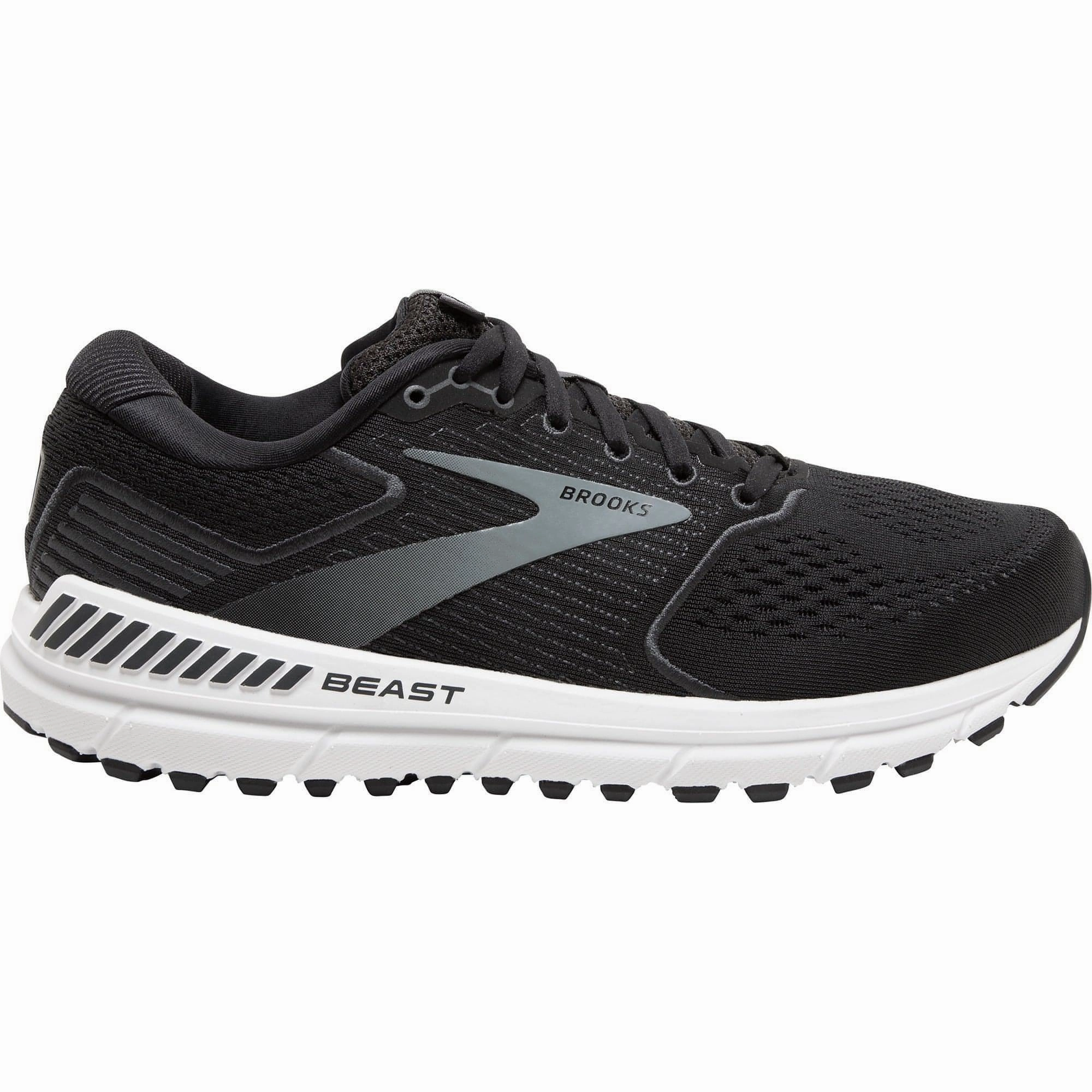 Brooks Beast 20 WIDE FIT Mens Running Shoes - Black Technology-rich feature concrete running shoes