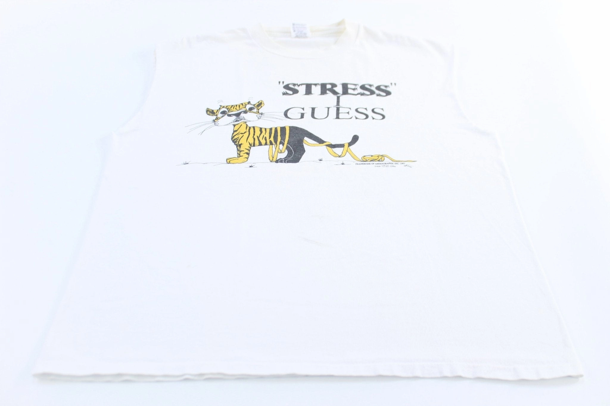 1992 Stress I Guess Animagraphic Tank Top Low Bulk Material