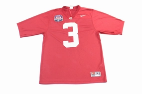 Nike Logo University of Alabama #3 Football Jersey Sport Performance Double Stitched Hemming
