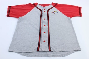 Vintage Chester Cheetah Embroidered Baseball Jersey Contrast Binding Trim Simple Aesthetic