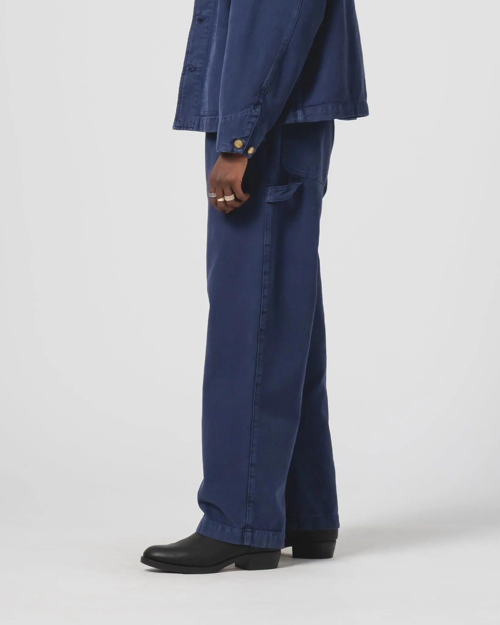 Oakland Chino Canvas Indigo Blue Eco Dye Process Durable Utility