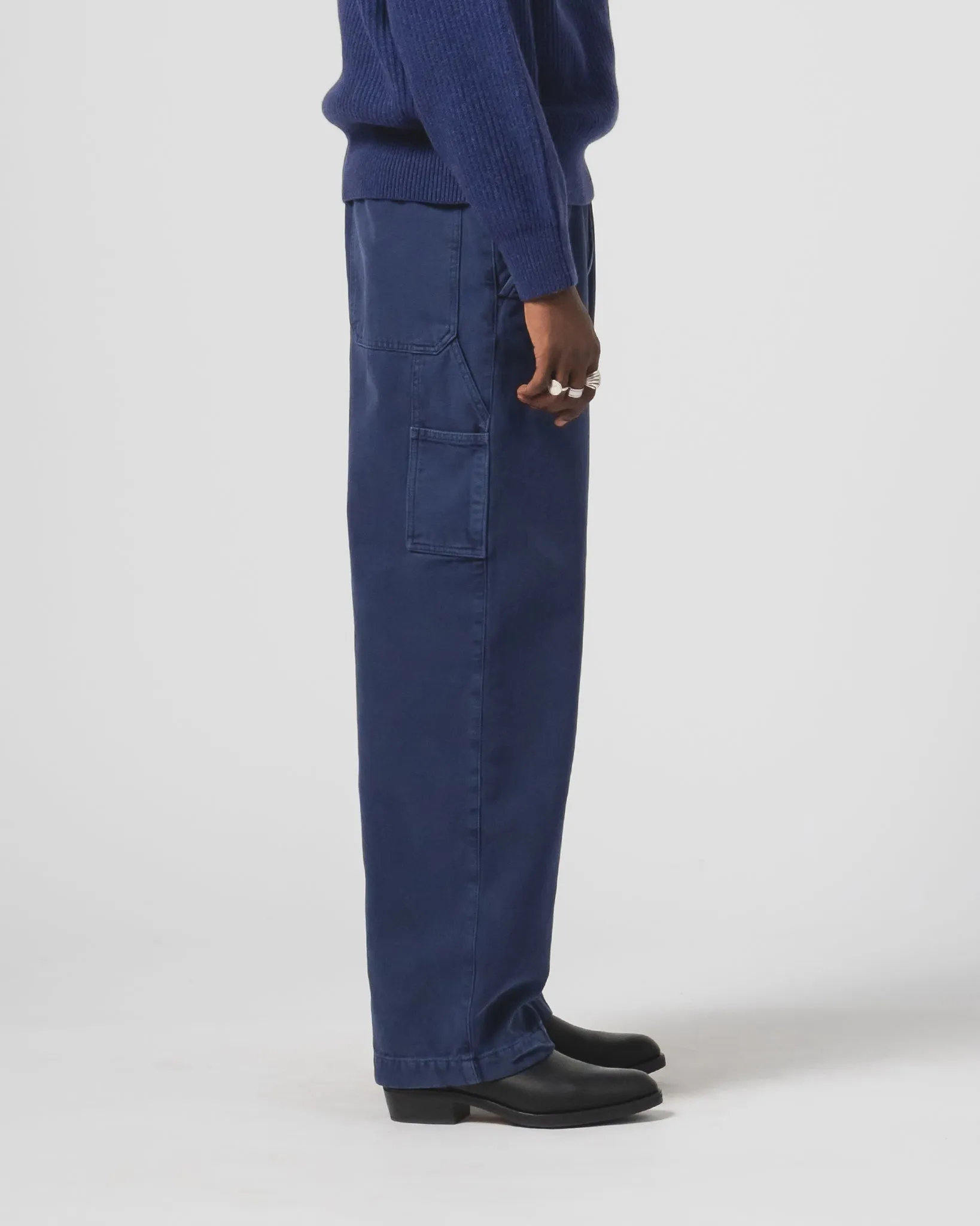 Oakland Chino Canvas Indigo Blue Elastic waist