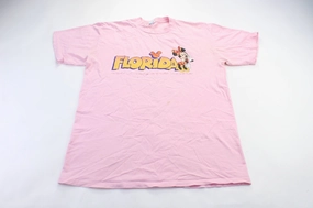 80's Walt Disney World Resort Minnie Mouse T-Shirt Stretchable Collar Band