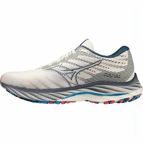 Mizuno Wave Rider 26 Womens Running Shoes - White running speed training Hyperelastic Polymer