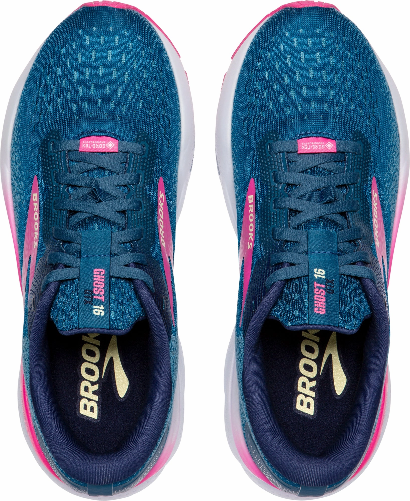 Brooks Ghost 16 GORE-TEX Womens Running Shoes - Blue group running shoes mid - top cut