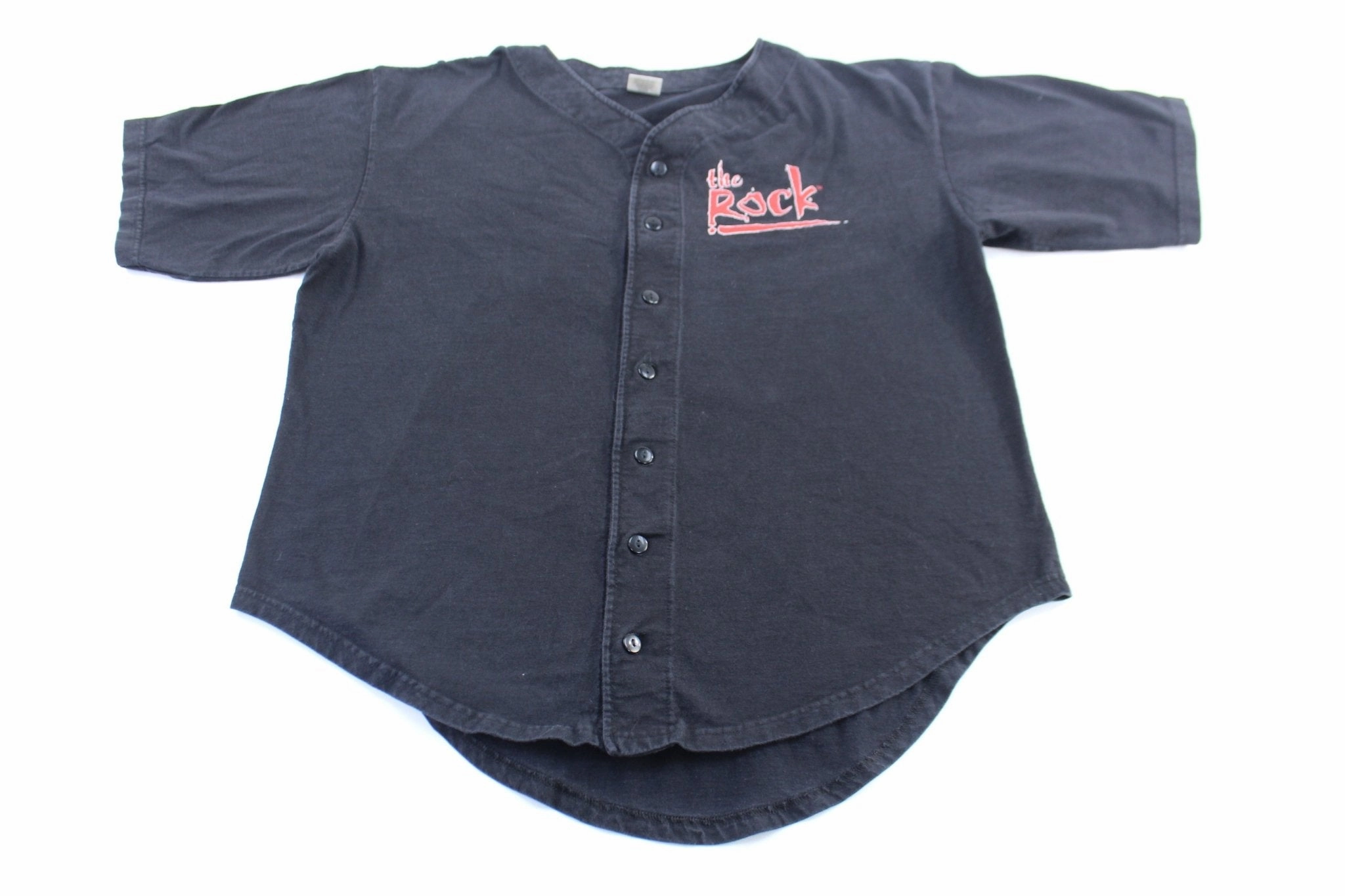 2000 World Wrestling Federation The Rock Baseball Jersey Strong Fabric Run Ready