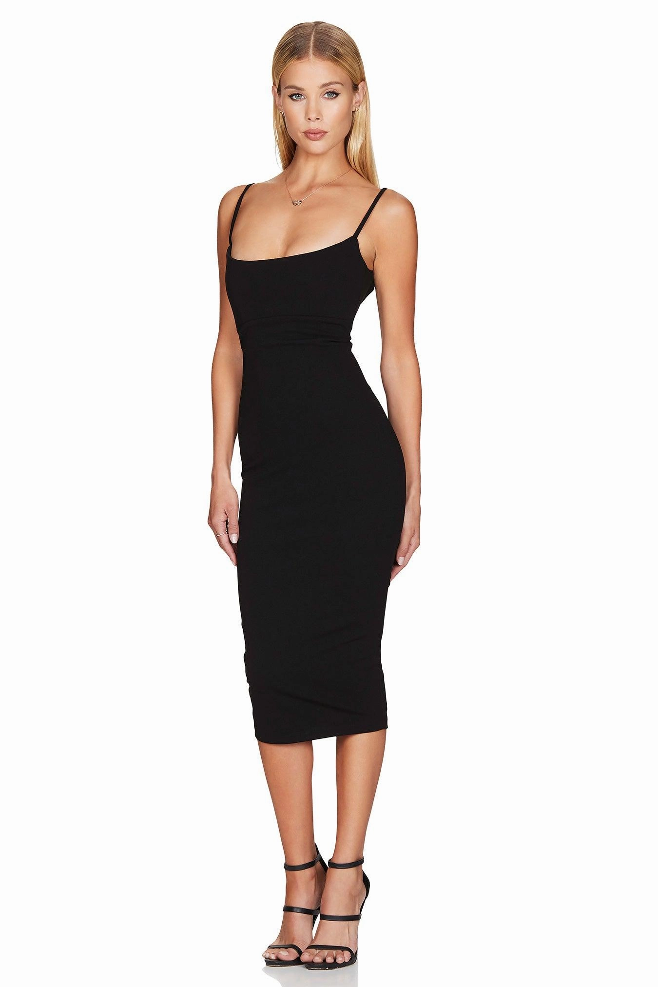 Nookie Bailey Midi Dress - Black Elegant Wearable Classic Motion