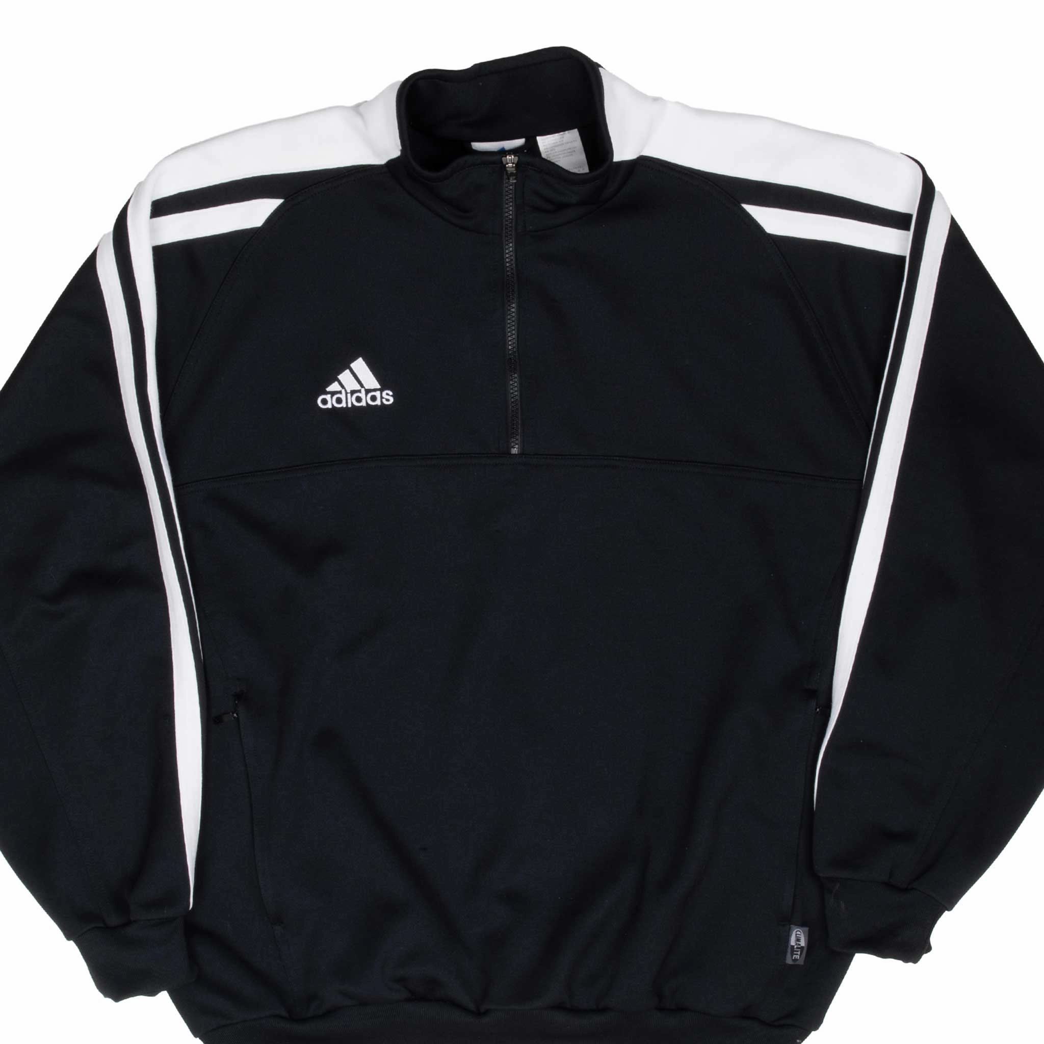 VINTAGE ADIDAS BLACK PULLOVER TRACK JACKET 1990S XL Urban Style
