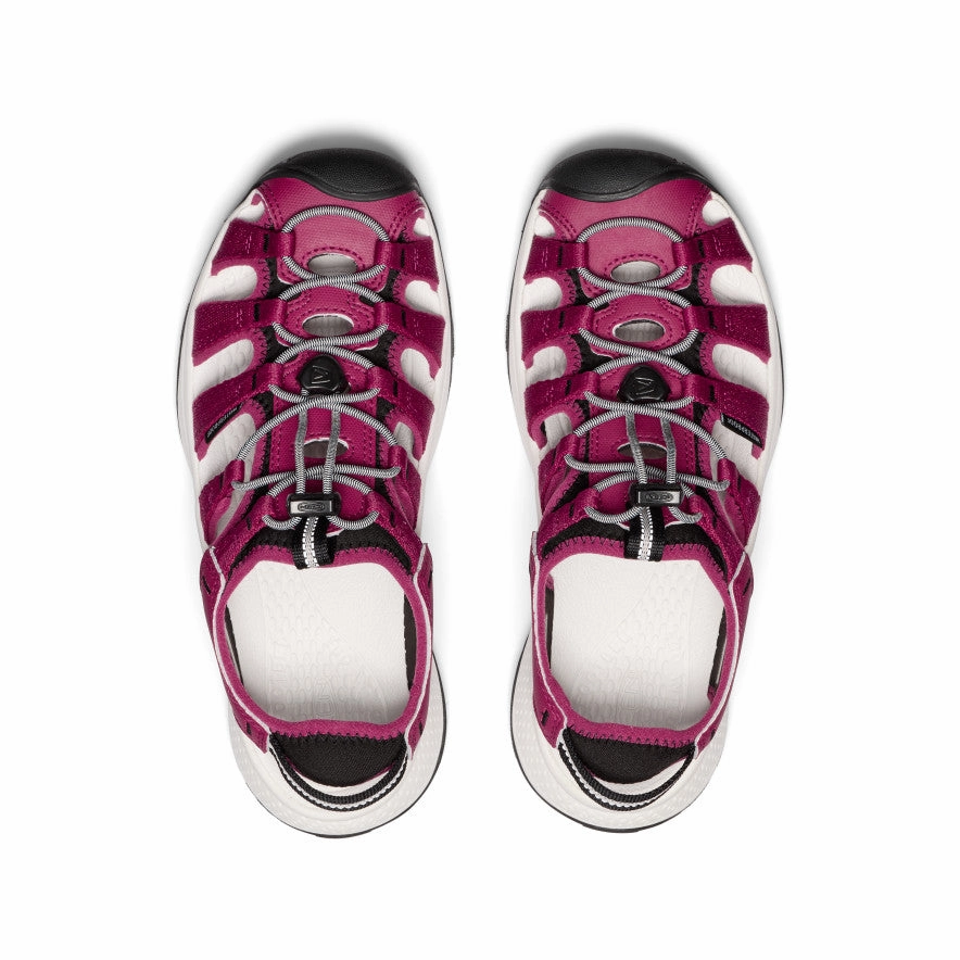 Reel Fit Anti   Blister Women's Astoria West Sandal  |  Beaujolais/Star White